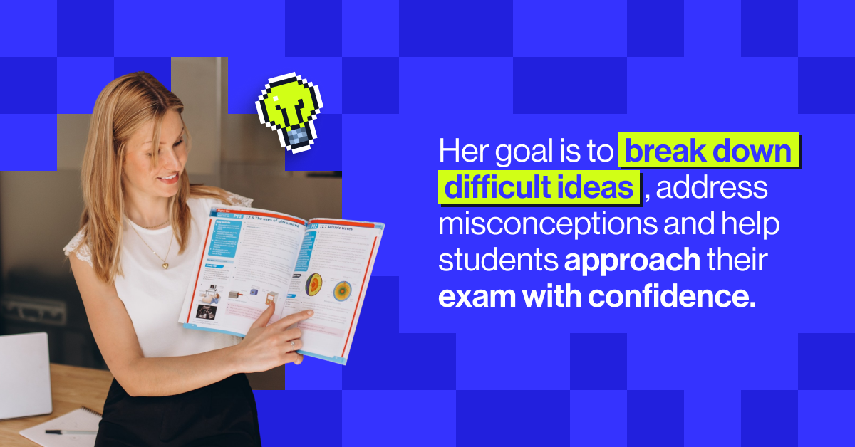 Brook's goal - as with every online lesson she delivers - was simple: break down difficult ideas, address misconceptions and help students approach their exam with greater confidence.