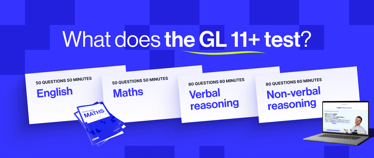 What does the GL Assessment 11+ exam test?