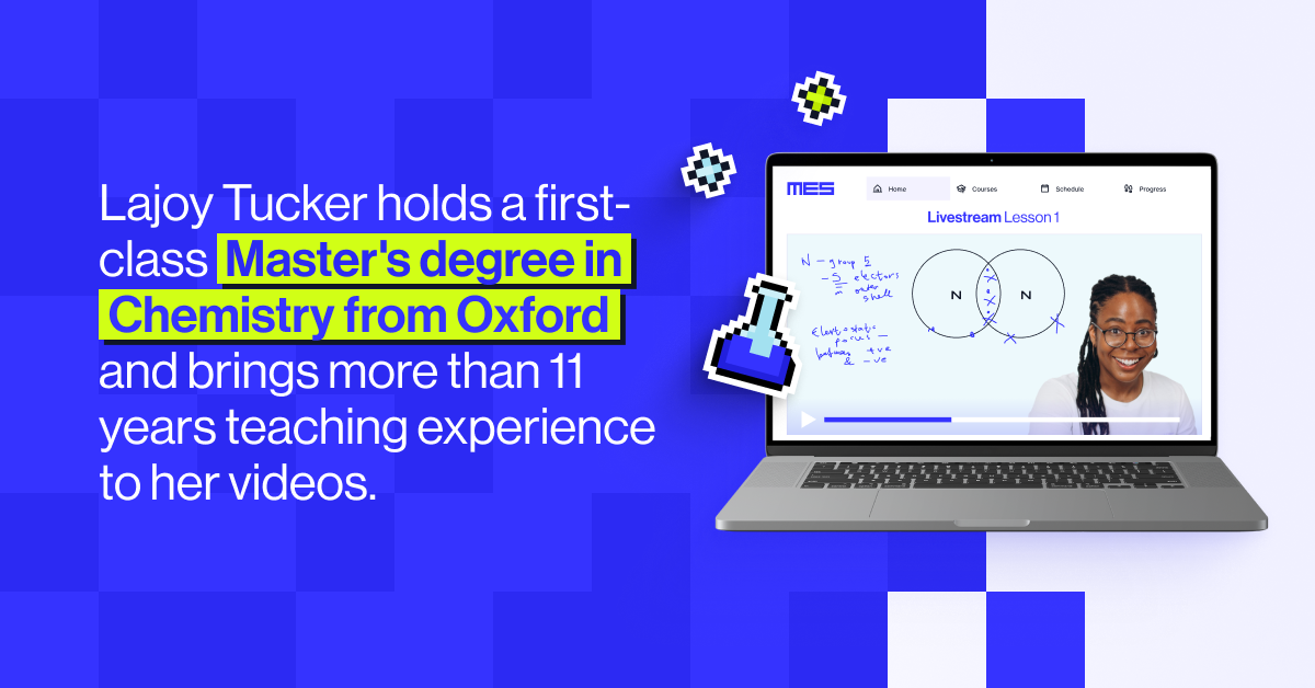 Lajoy Tucker holds a first-class Master's degree in Chemistry from Oxford and brings more than 11 years teaching experience to her videos.
