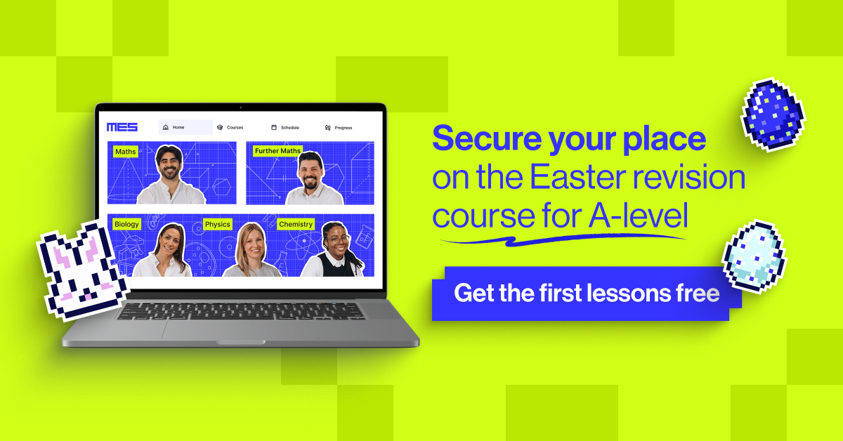Easter A-level revision course. Get the first lessons free.
