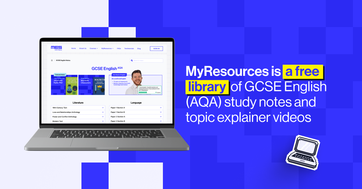 MyResources is a free library of GCSE English revision notes and resources. Created by experts. For students. 