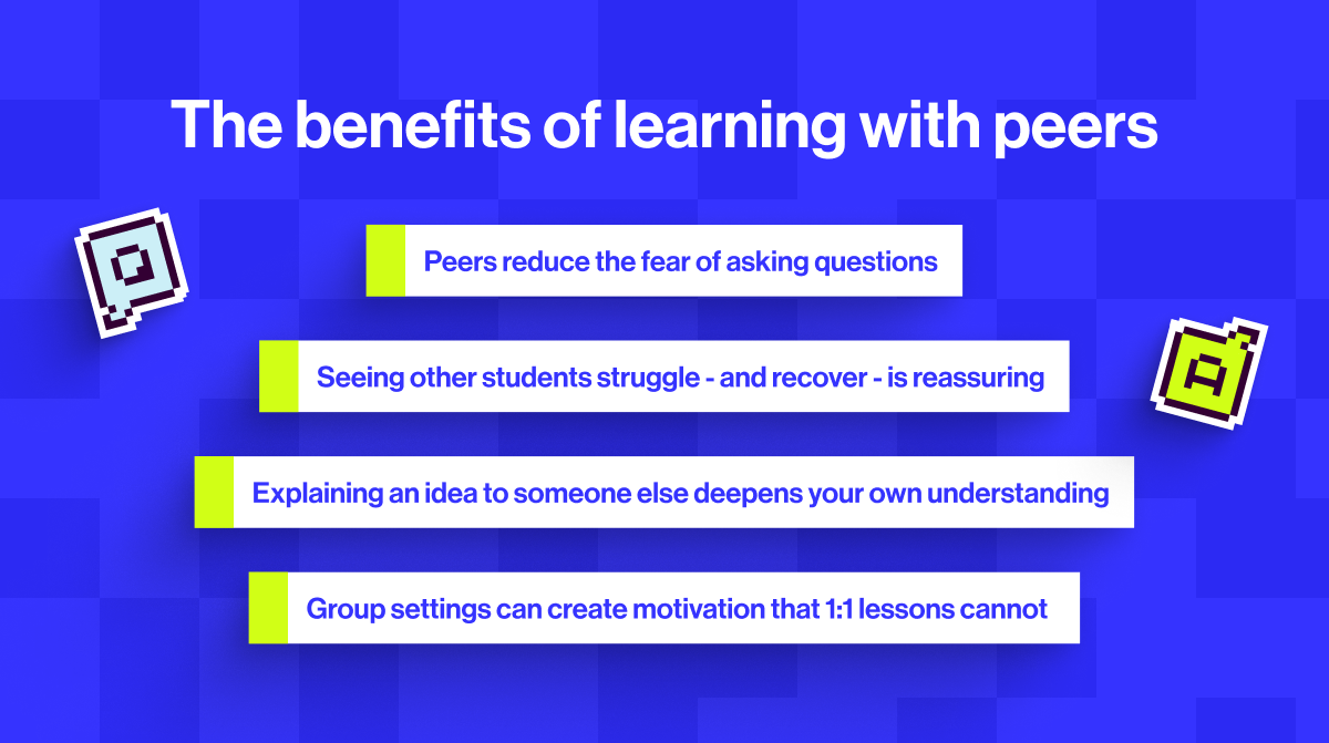 The benefits of learning with peers