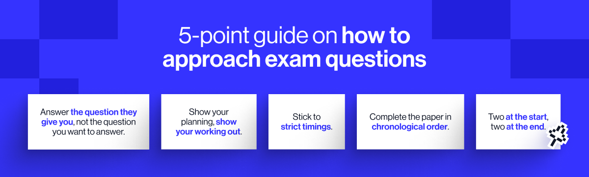 A 5-point guide on how to approach exam questions