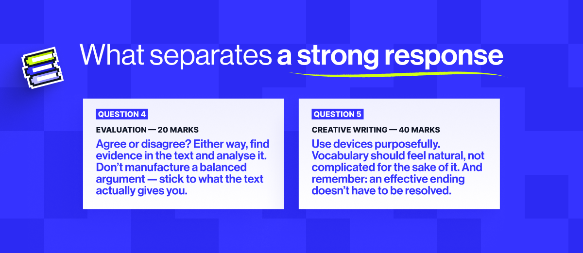 What separates a strong GCSE English exam answer from a weaker one?