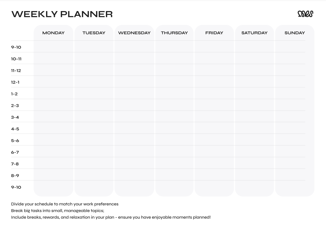 weekly planner