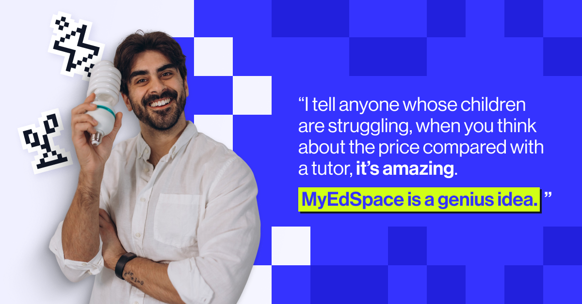 "I tell anyone whose children are struggling, when you think about the price compared with a tutor, it's amazing. MyEdSpace is a genius idea" - homeschool teacher Krista