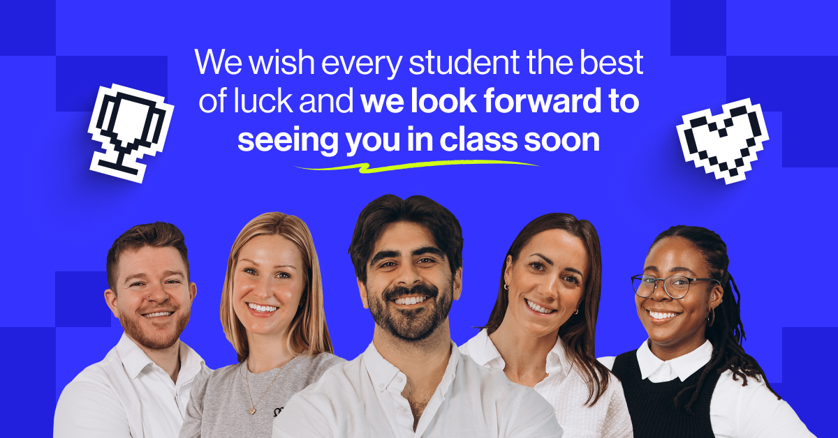 We wish every student the best of luck and we look forward to seeing you in class soon