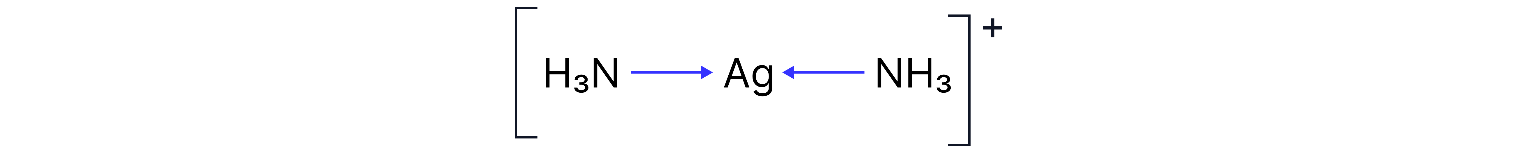 Equation showing ligand substitution equilibrium in a complex ion, with arrows indicating reversible exchange of ligands around a central metal ion.