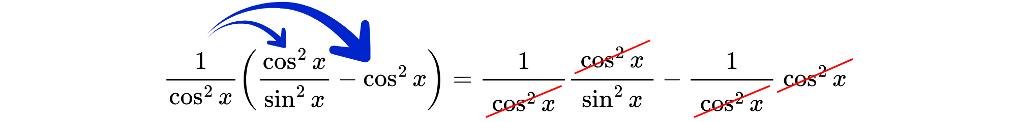 Diagram showing two curved blue arrows indicating direction of a transformation, alongside two red dashed slanted line segments representing corresponding line pieces after the mapping.