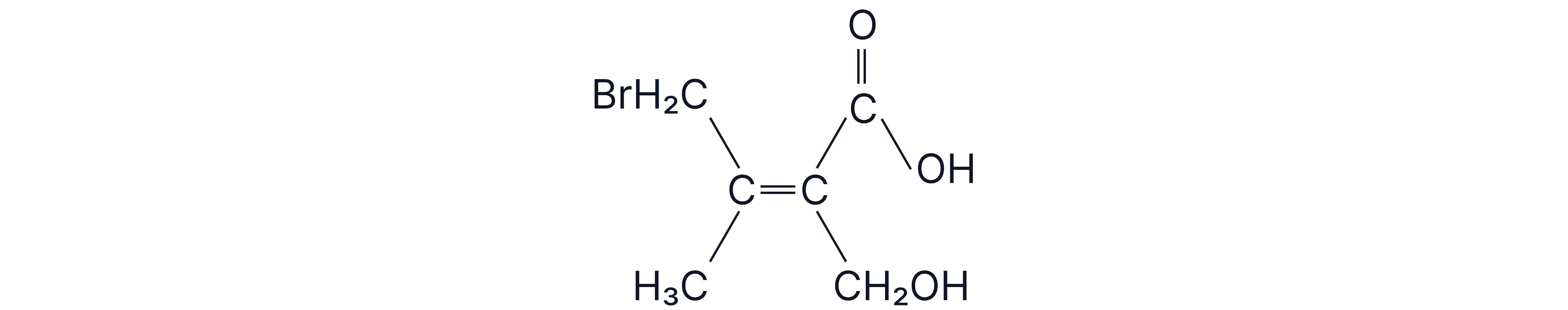 EZ Isomerism Complex Alkene Example Chemistry revision note showing a substituted alkene structure used to determine E/Z isomerism by comparing the priority groups attached to each carbon in the double bond.