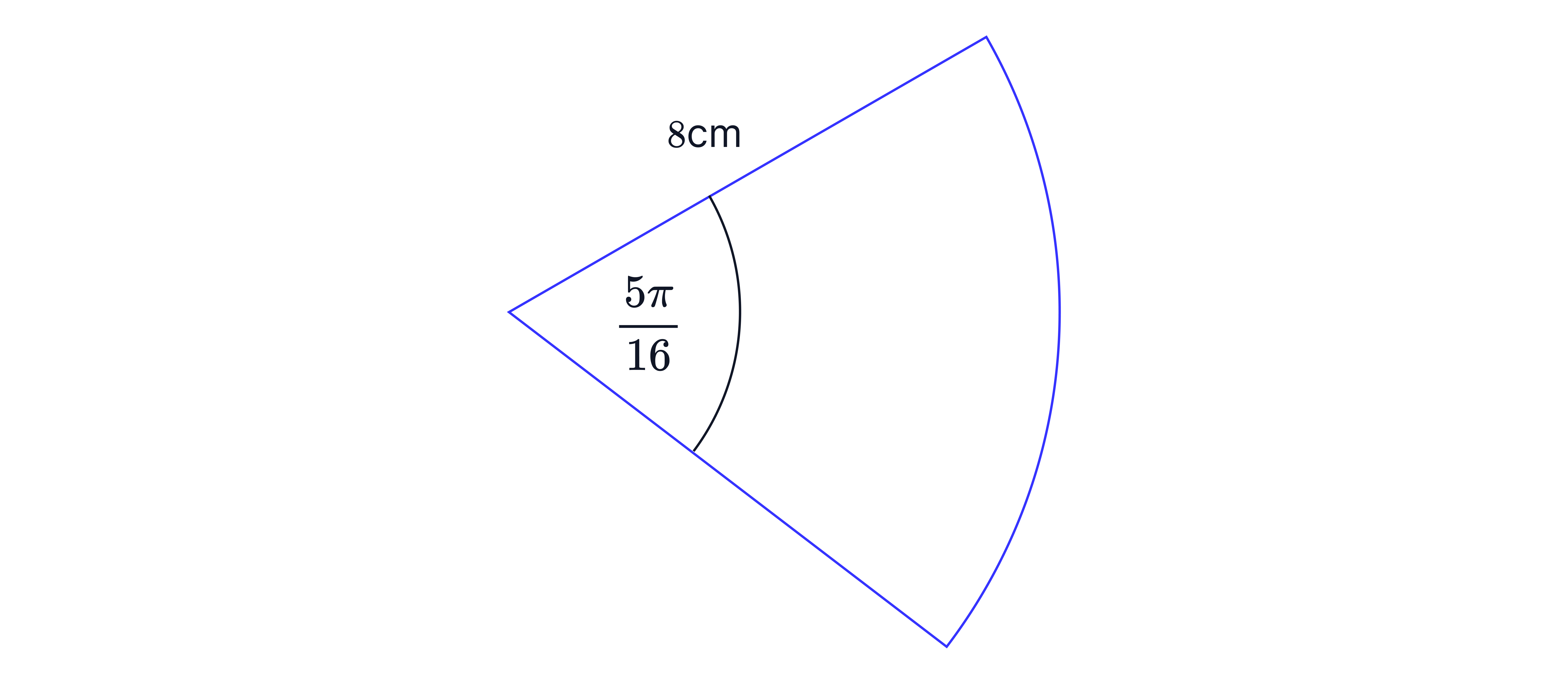 The diagram shows a circular sector with radius 𝑟, central angle 𝜃, and arc length 𝑙, illustrating the relationship between angle, radius, and arc length.