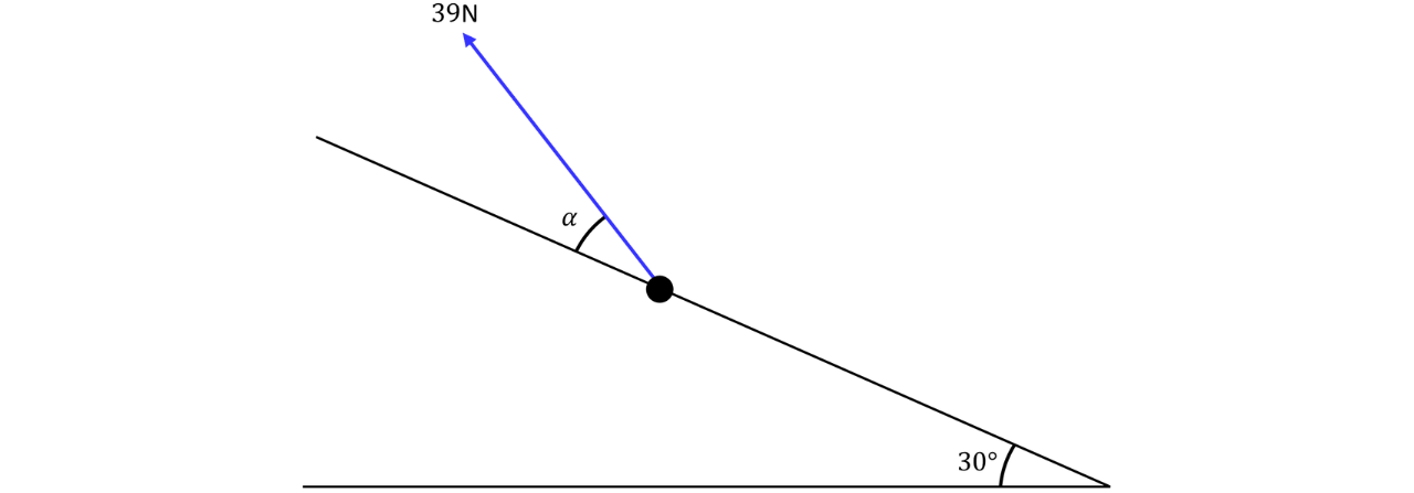 Single Diagonal Vector Arrow A single vector is shown as a diagonal arrow pointing up and to the left, illustrating the direction of a vector.